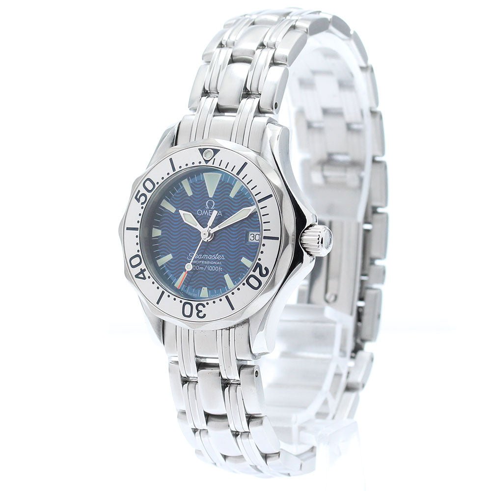 OMEGA Seamaster300m 2283.80 Date Navy Dial Quartz Ladies Watch_872025