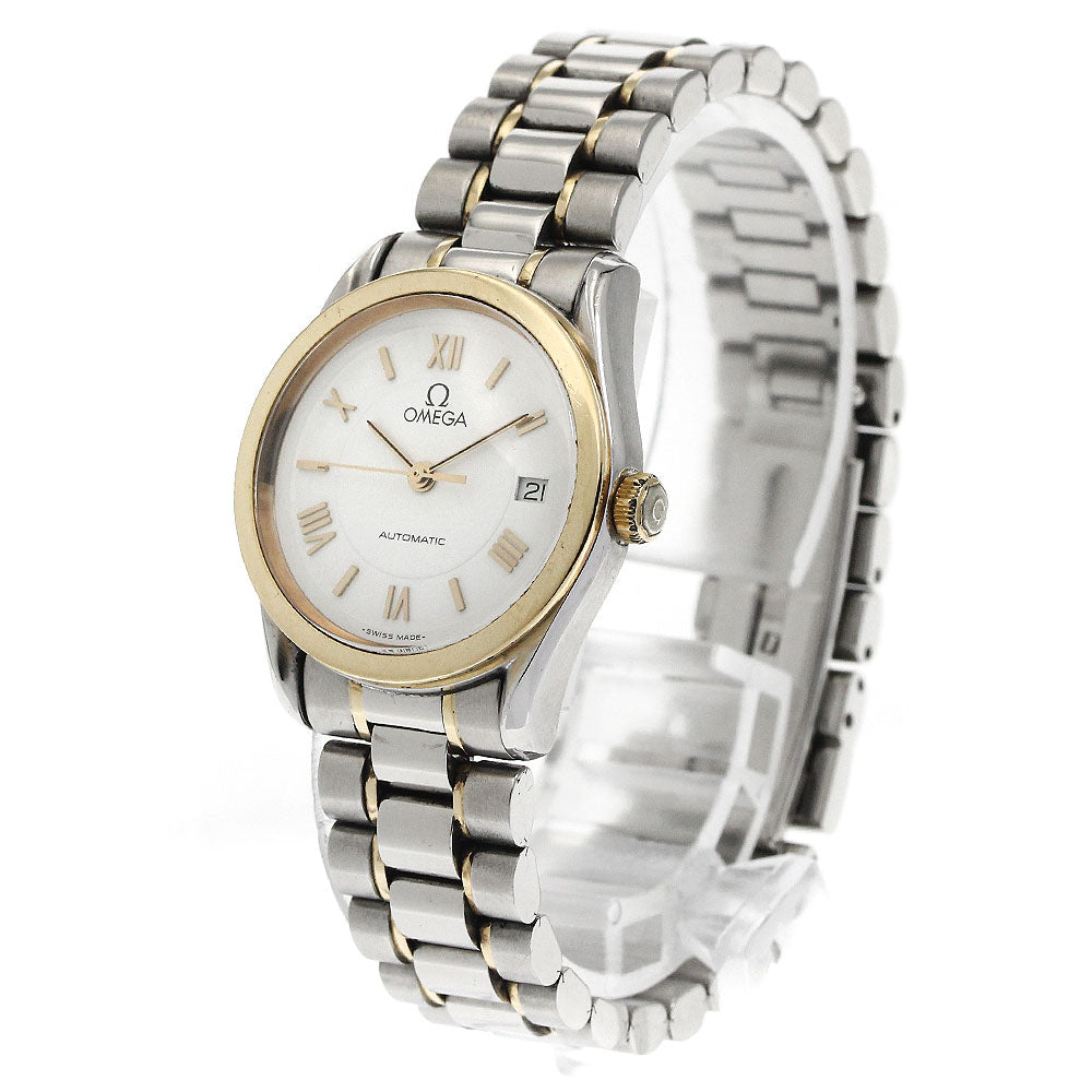 OMEGA Classic 3371.20 YG2 tone date white Dial Automatic Ladies Watch_872032