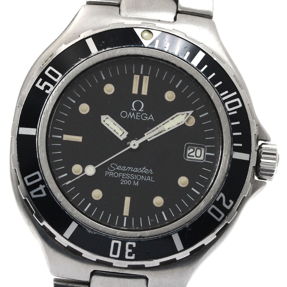 OMEGA Seamaster200m 2850.50 Date Black Dial Quartz Men's Watch_872041