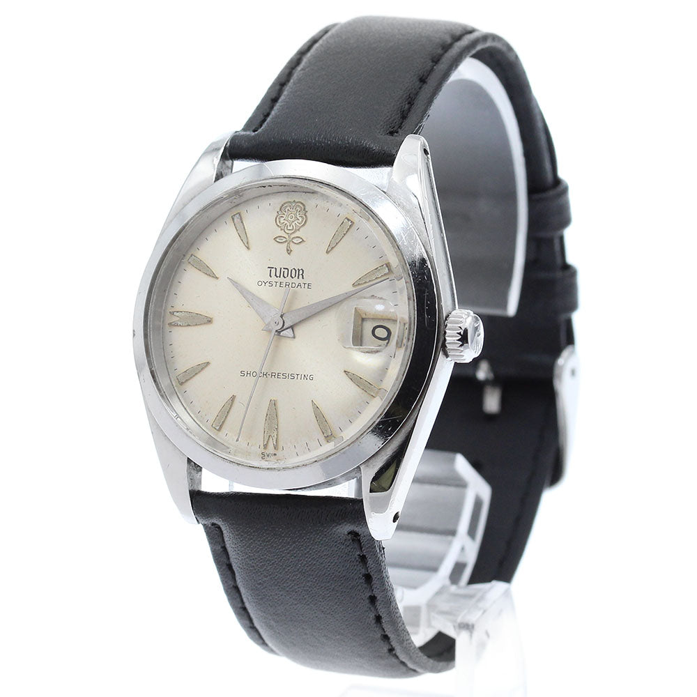 TUDOR Oyster Date 7962 Large rose Cal.2403 Silver Dial Hand Winding Men's_872042