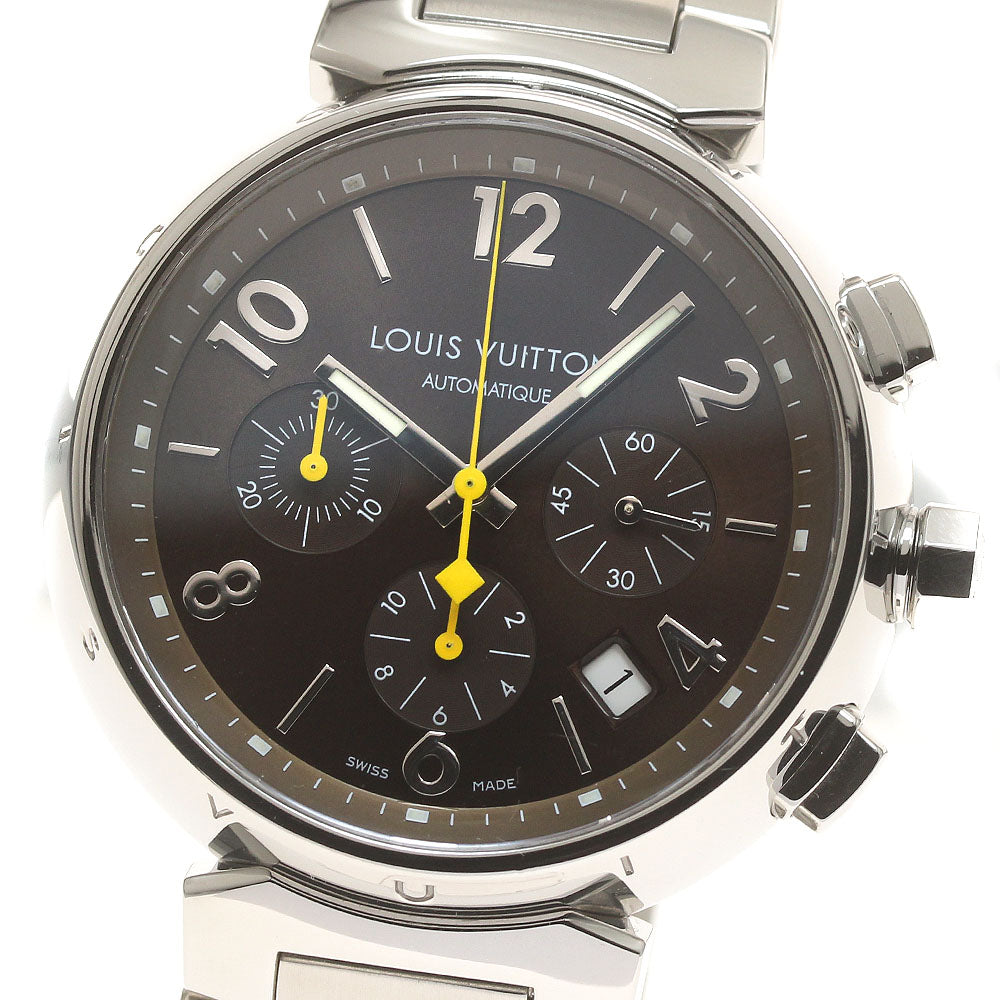 LOUIS VUITTON Tambour Q1121 Chronograph Brown Dial Automatic Men's Watch_872055