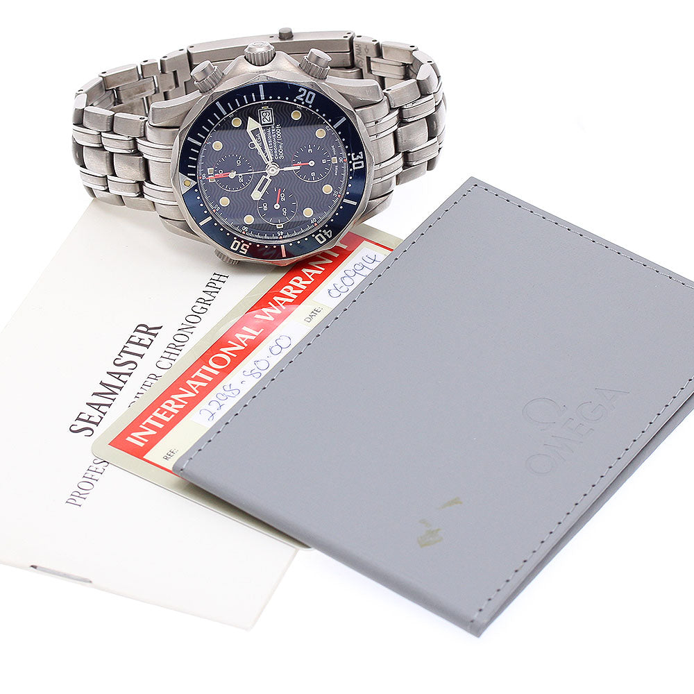 OMEGA Seamaster300 2298.80 Chronograph Navy Dial Automatic Men's Watch_872448
