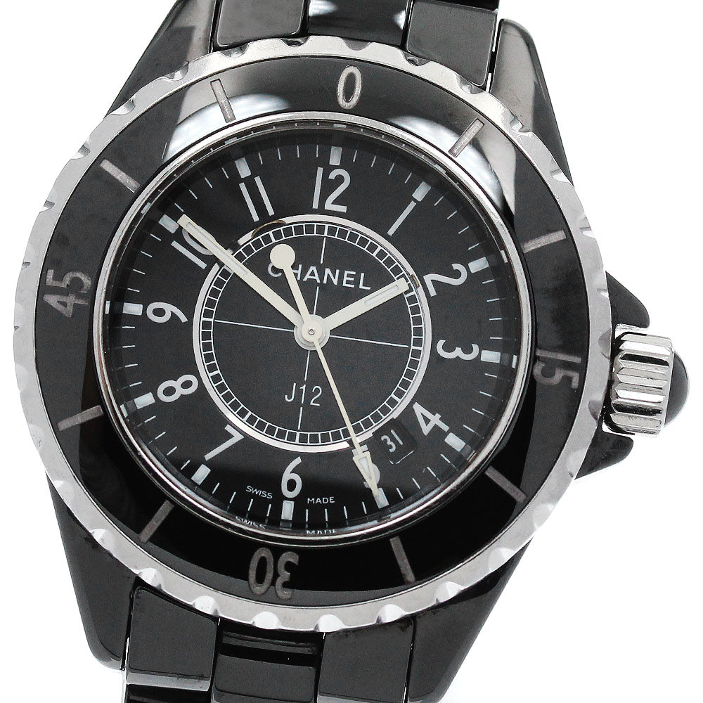 CHANEL J12 H0682 Date black ceramic black Dial Quartz Ladies Watch_872458