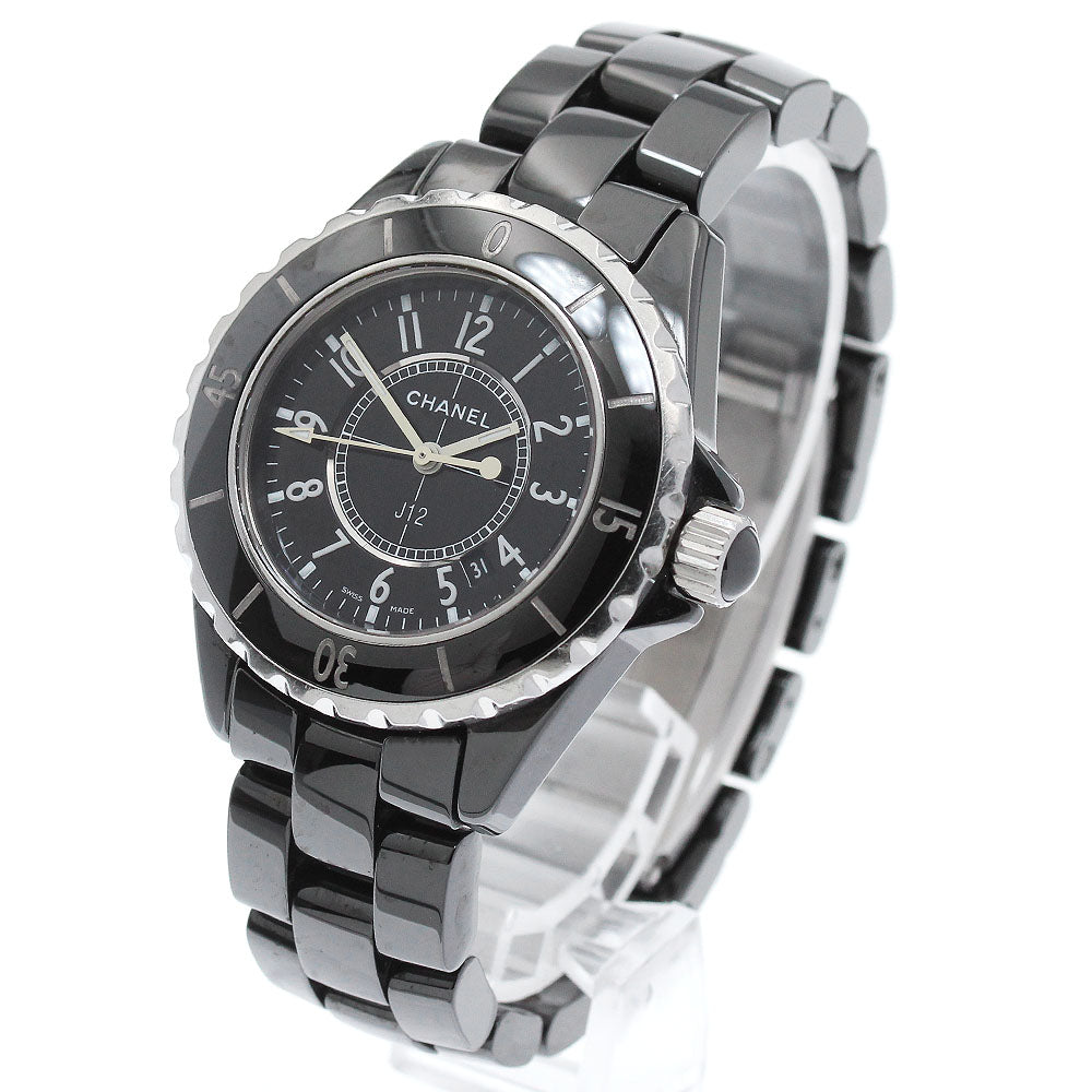 CHANEL J12 H0682 Date black ceramic black Dial Quartz Ladies Watch_872458
