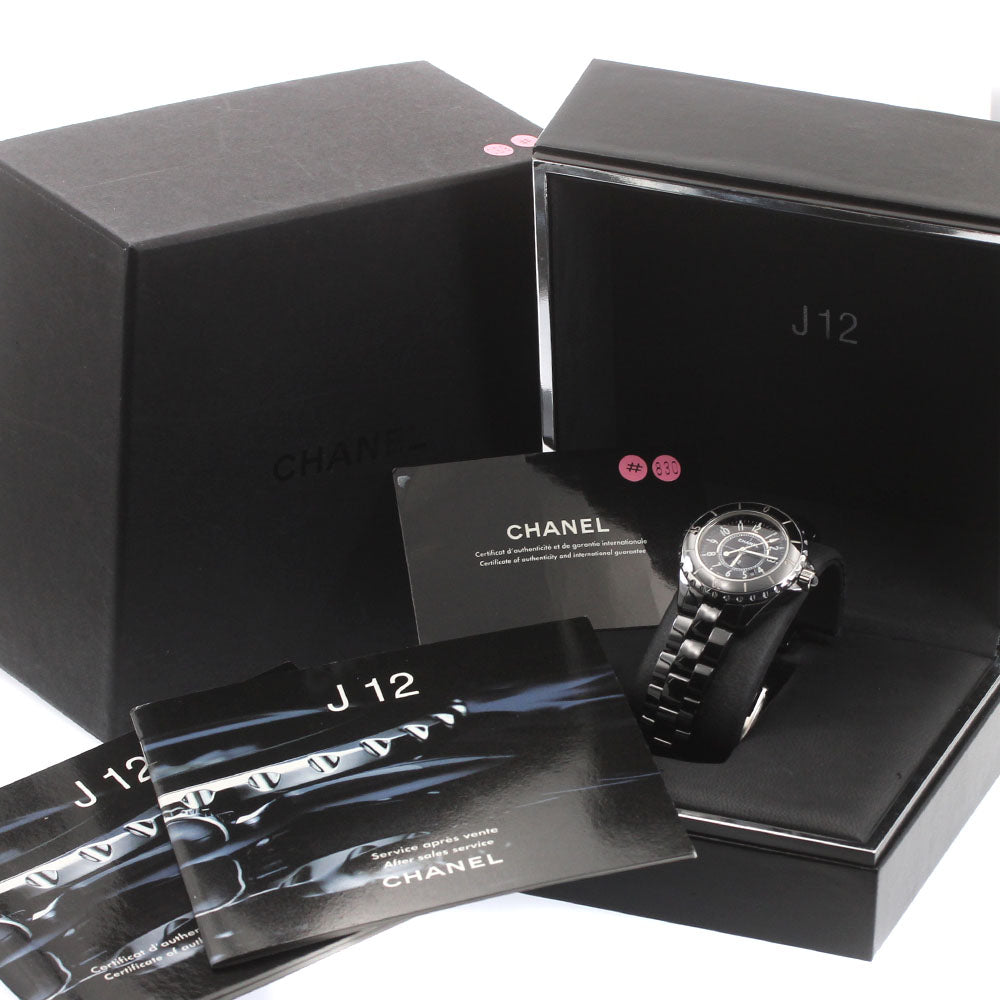 CHANEL J12 H0682 Date black ceramic black Dial Quartz Ladies Watch_872460