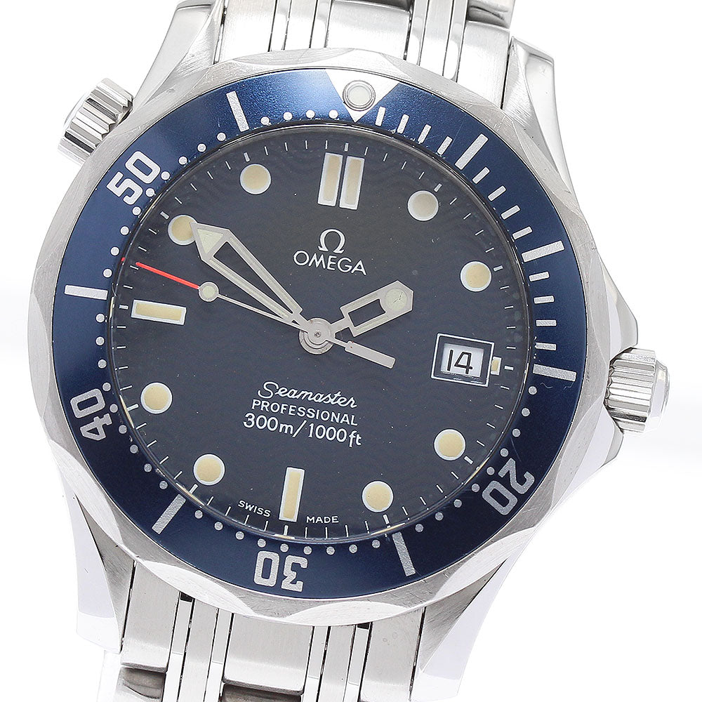 OMEGA Seamaster300 Professional 2561.80 Date Navy Dial Quartz Boy's Watch_872463