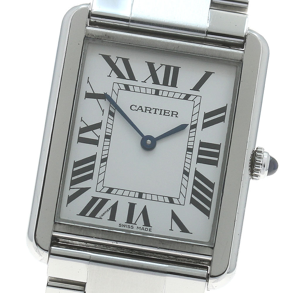 CARTIER Tank solo LM W5200014 Silver Dial Quartz Men's Watch_872467