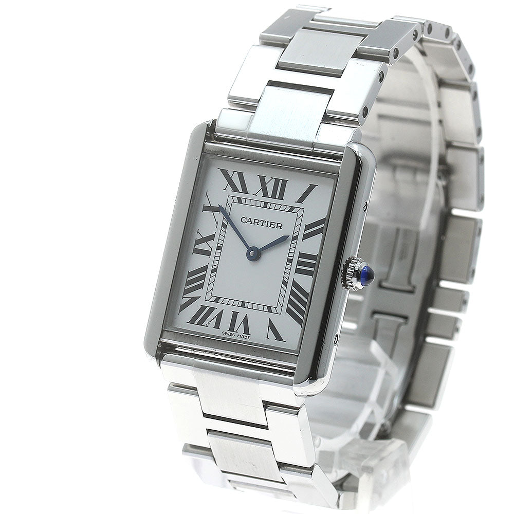 CARTIER Tank solo LM W5200014 Silver Dial Quartz Men's Watch_872467