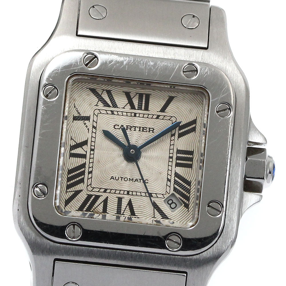 CARTIER Santos Galbee SM W20054D6 Date Silver Dial Automatic Ladies Watch_872486