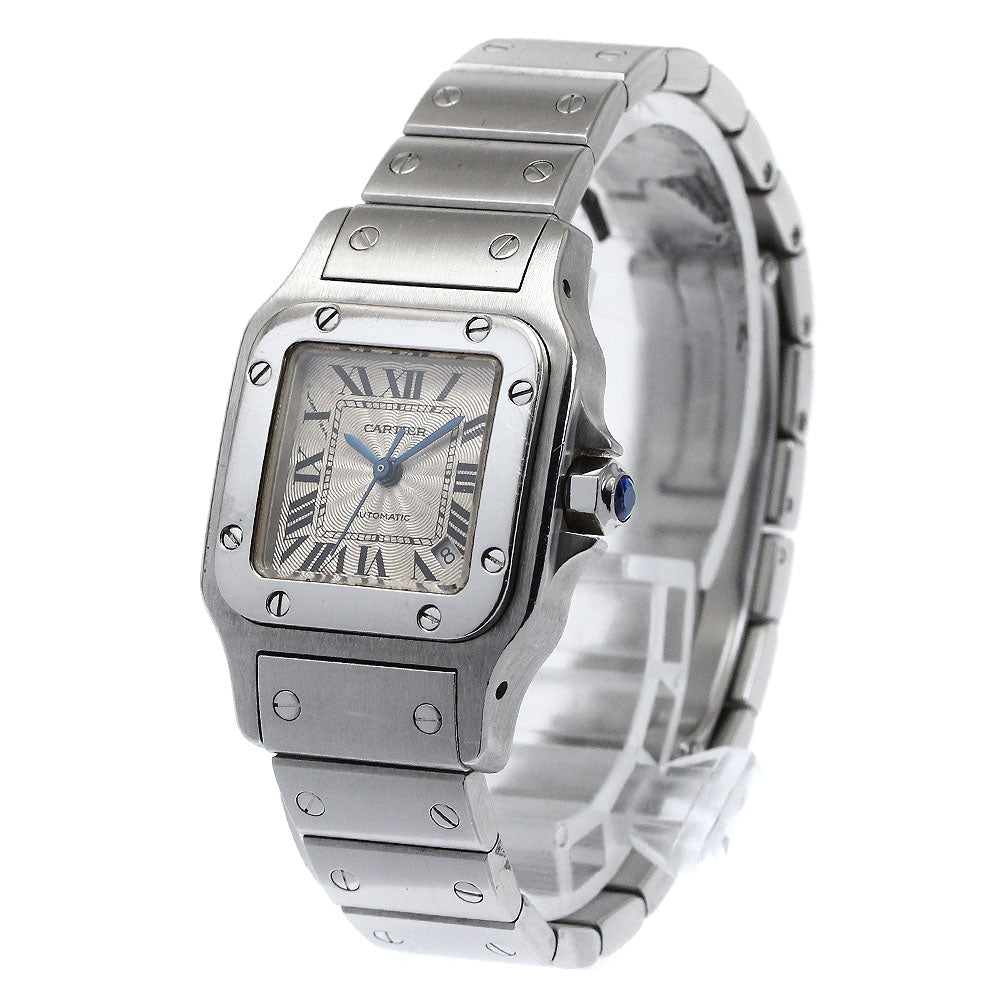 CARTIER Santos Galbee SM W20054D6 Date Silver Dial Automatic Ladies Watch_872486