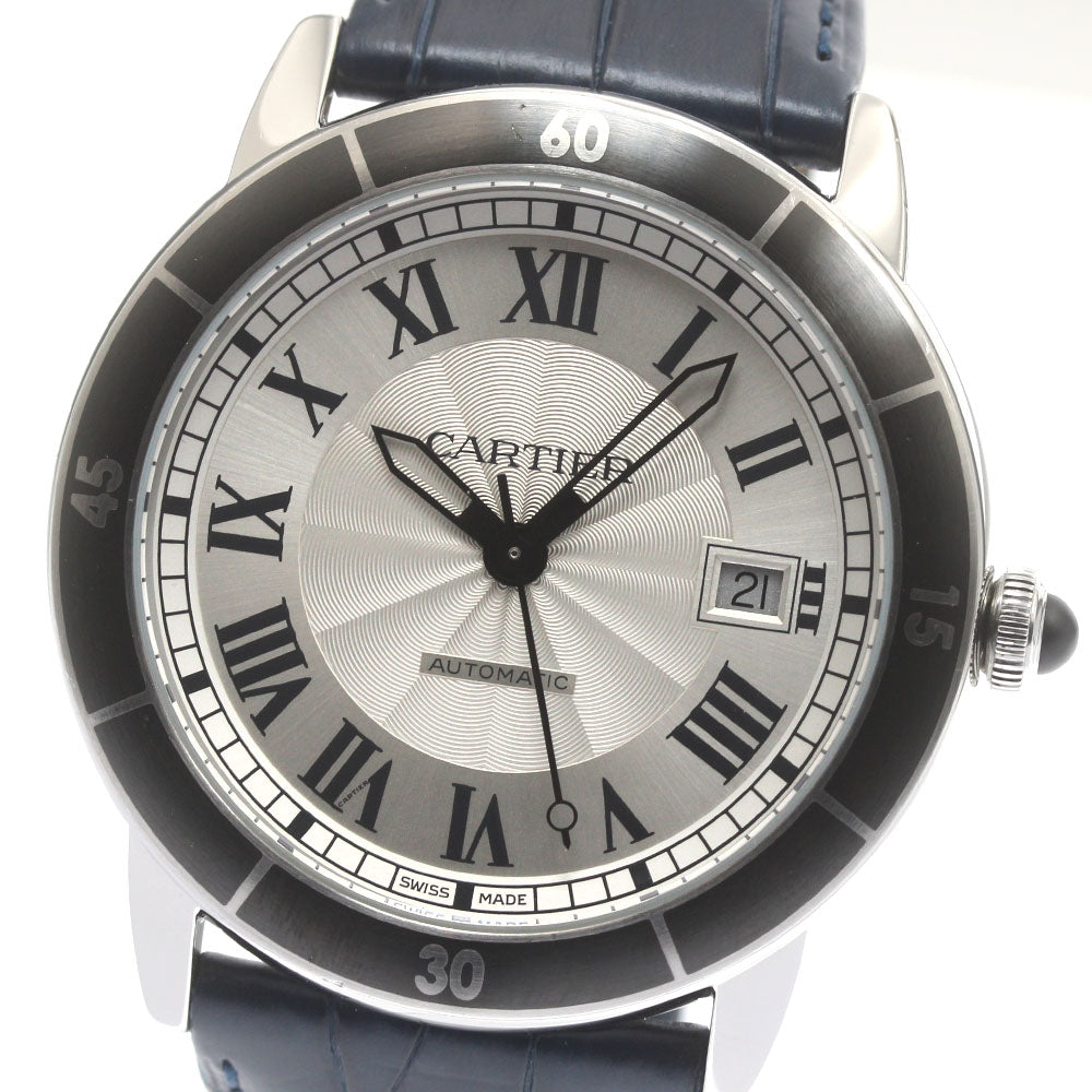 CARTIER Ronde Croisier de Cartier WSRN0002 Date Silver Dial Automatic Men's Watch_872489