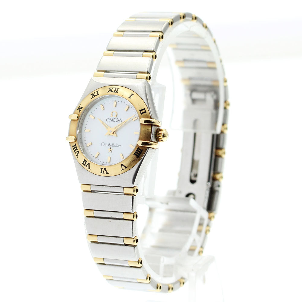 OMEGA Constellation 1362.70 YG2 tone harf bar White shell Dial Quartz Ladies Watch_872500