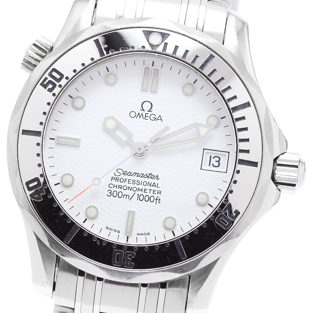 OMEGA Seamaster300 2552.20 Date White Dial Automatic Boy's Watch_872503