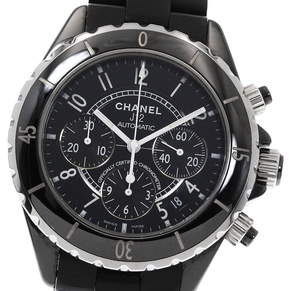CHANEL J12 H0939 Black ceramic chronograph Automatic Men's Watch_872504