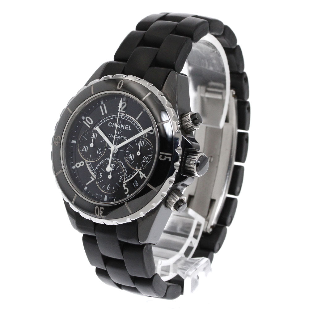 CHANEL J12 H0939 Black ceramic chronograph Automatic Men's Watch_872504