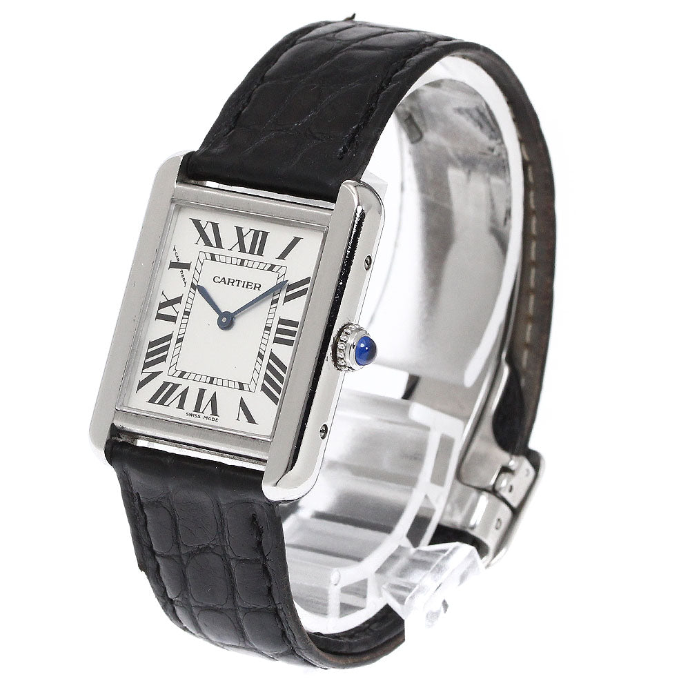 CARTIER Tank solo SM W1018255 Silver Dial Quartz Ladies Watch_872505
