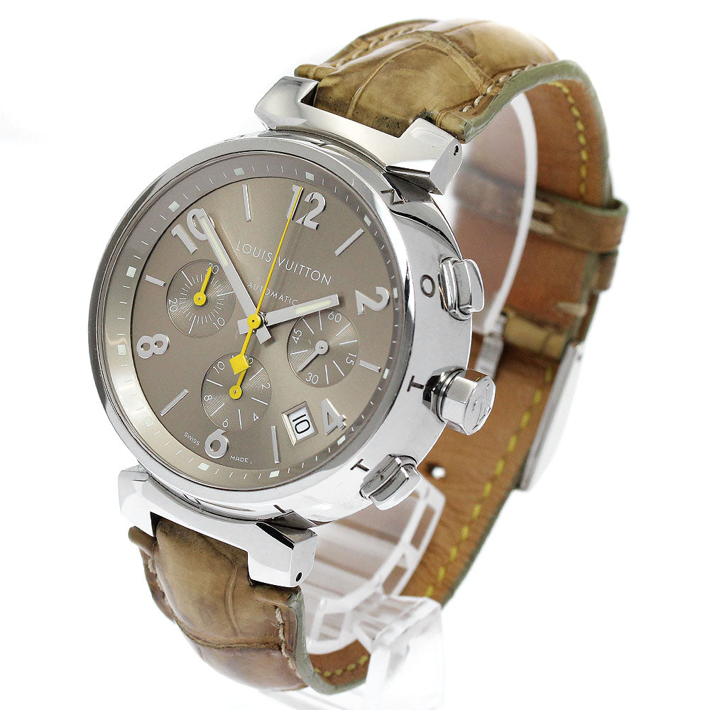 LOUIS VUITTON Tambour Q1122 Chronograph light brown Dial Automatic Men's Watch_872508