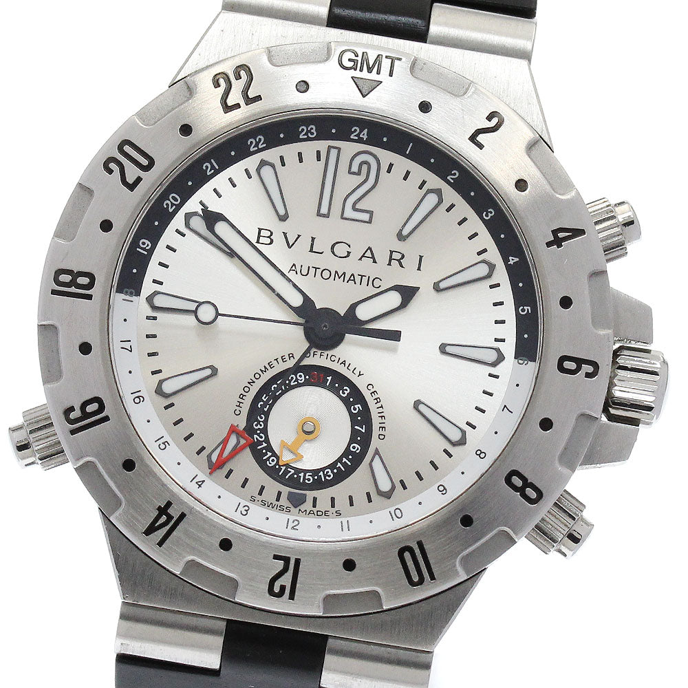 BVLGARI Diagono GMT40S GMT date Silver Dial Automatic Men's Watch_872511