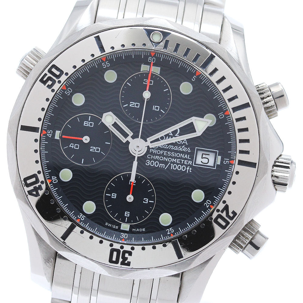 OMEGA Seamaster300 2598.80 Date Chronograph Navy Dial Automatic Men's _872515
