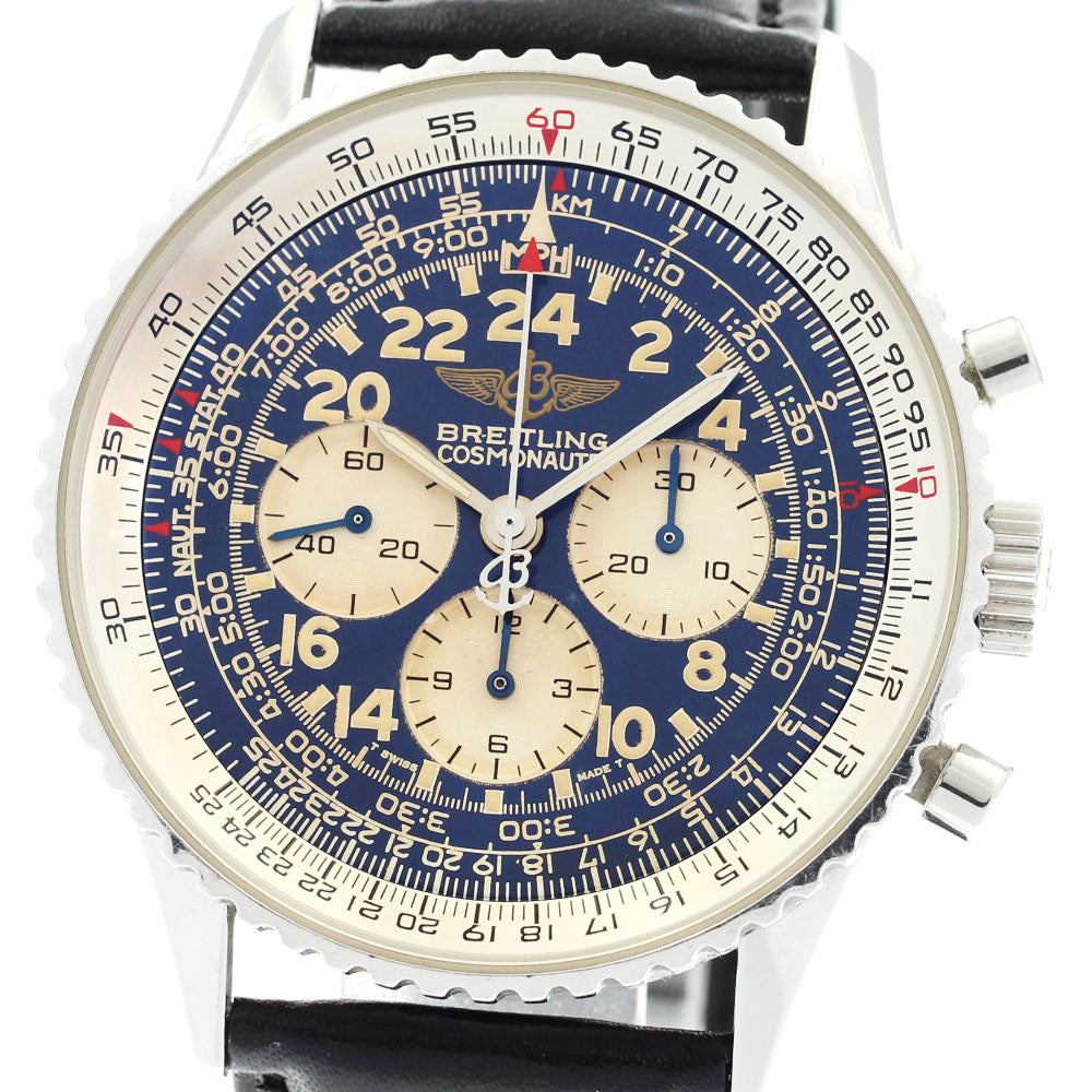 BREITLING Navitimer Cosmonaute A12023 Navy / Gold Dial Hand Winding Men's_872520