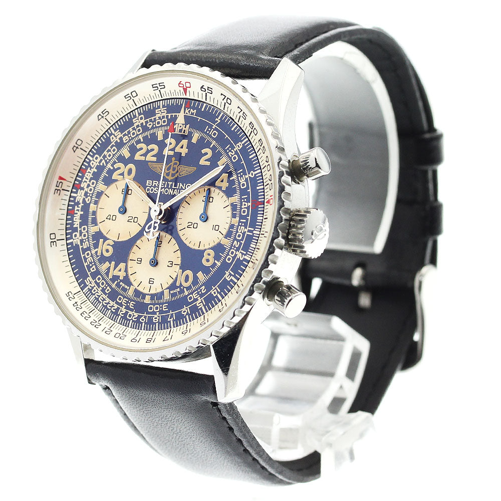 BREITLING Navitimer Cosmonaute A12023 Navy / Gold Dial Hand Winding Men's_872520
