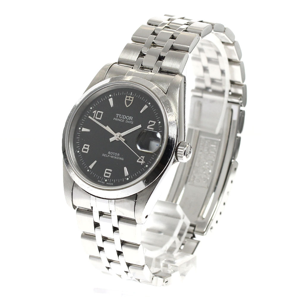 TUDOR Prince Date 74000N Date Cal.2824-2 Black Dial Automatic Boy's Watch_872541