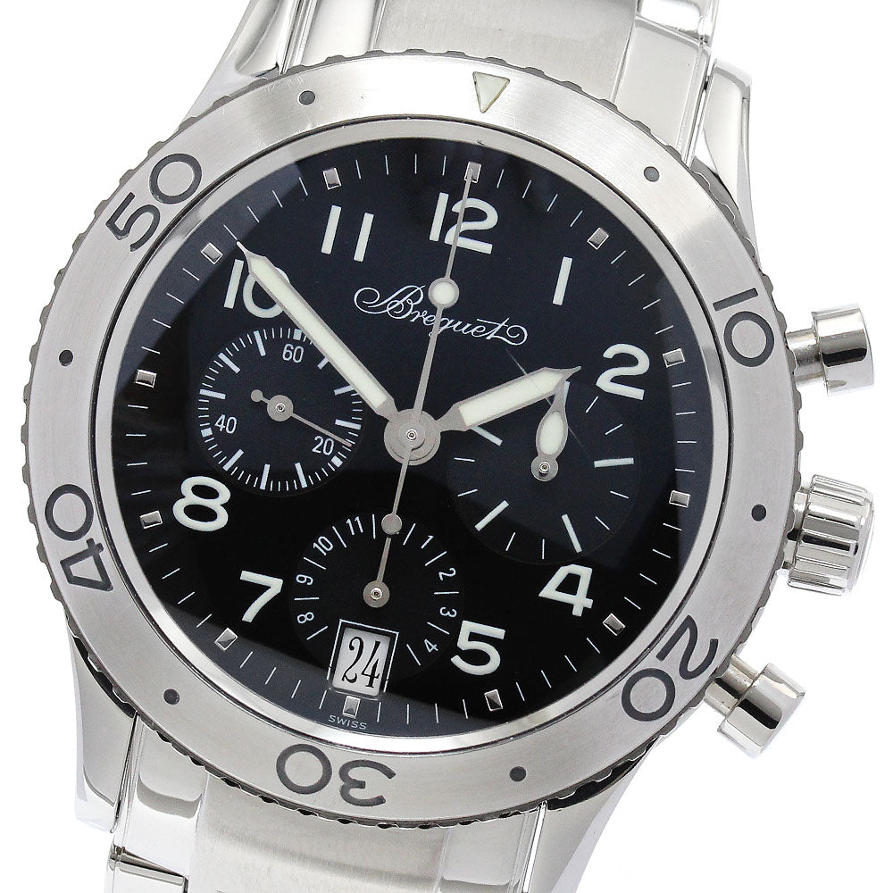 Breguet Transatlantic Type XX 3820 Chronograph black Dial Automatic Men's_872555
