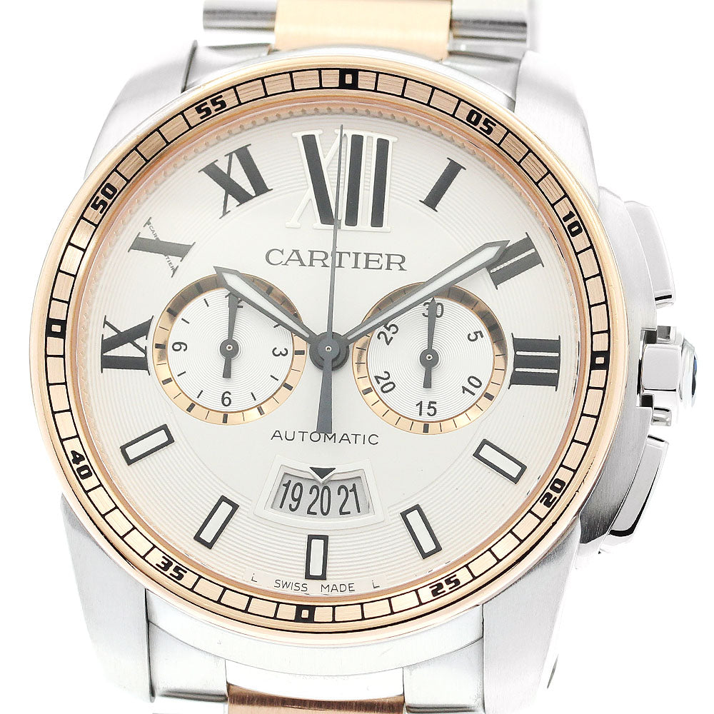 CARTIER Calibre de Cartier W7100042 Date Chronograph AT Men's Watch_872579