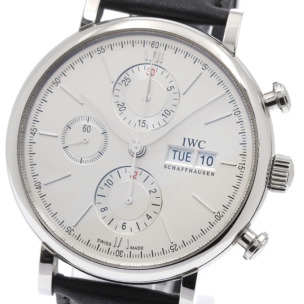 IWC SCHAFFHAUSEN Portofino IW391007 Chronograph Silver Dial Automatic Men's Watch_872653