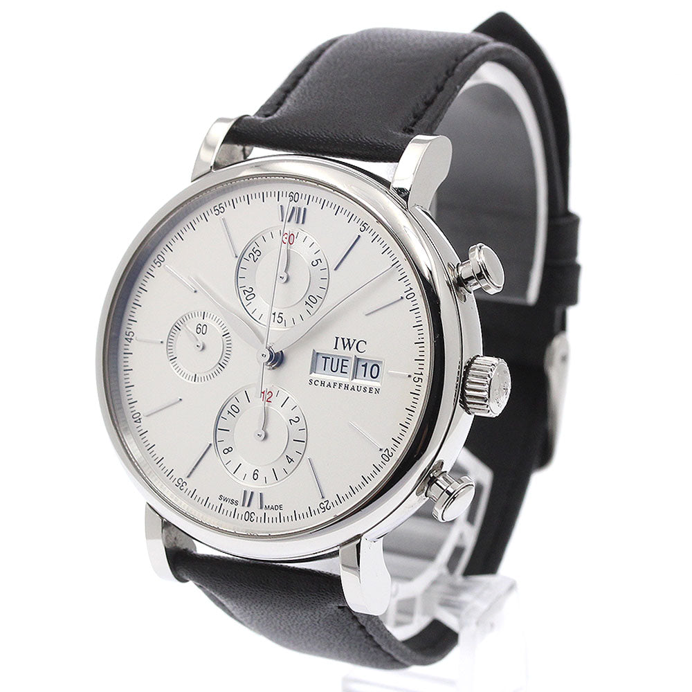 IWC SCHAFFHAUSEN Portofino IW391007 Chronograph Silver Dial Automatic Men's Watch_872653