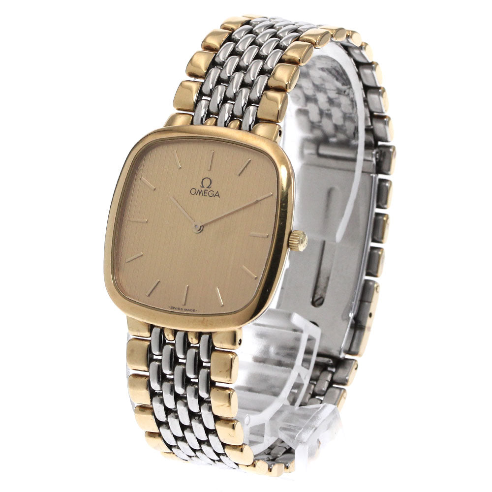 OMEGA De Ville Square gold Dial Quartz Men's Watch_872694