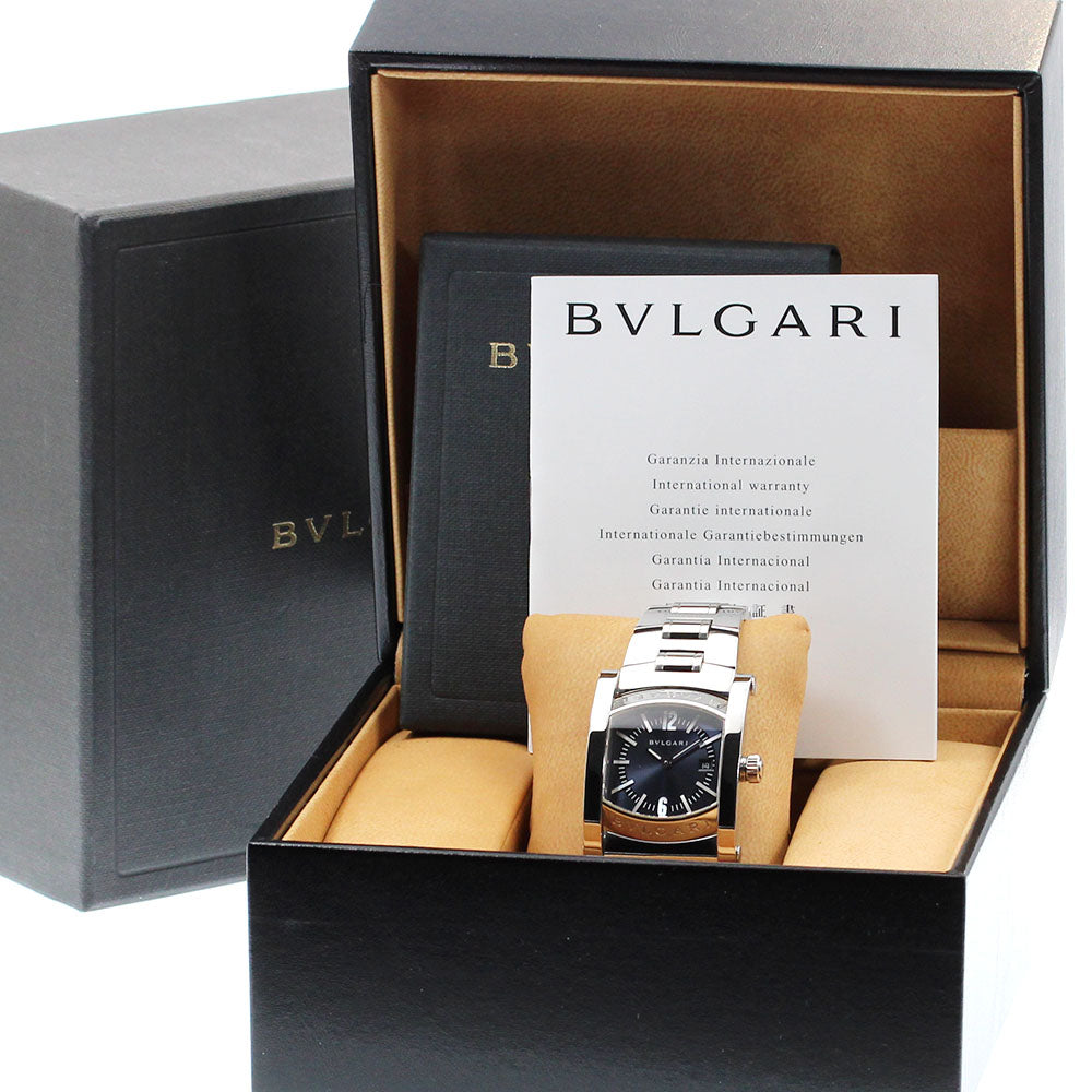 BVLGARI Assioma AA39S Date Dark gray Dial Quartz Boy's Watch_872699