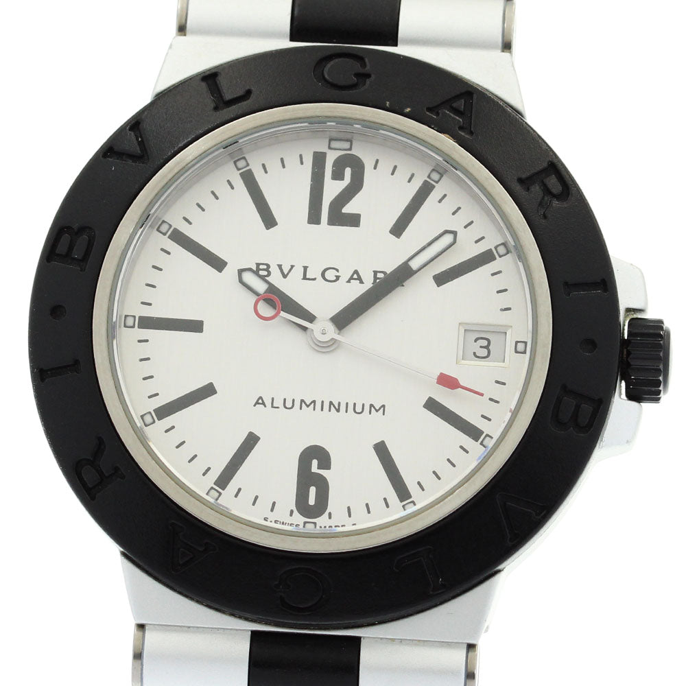 BVLGARI aluminum AL38TA Date Silver Dial Automatic Men's Watch_872718
