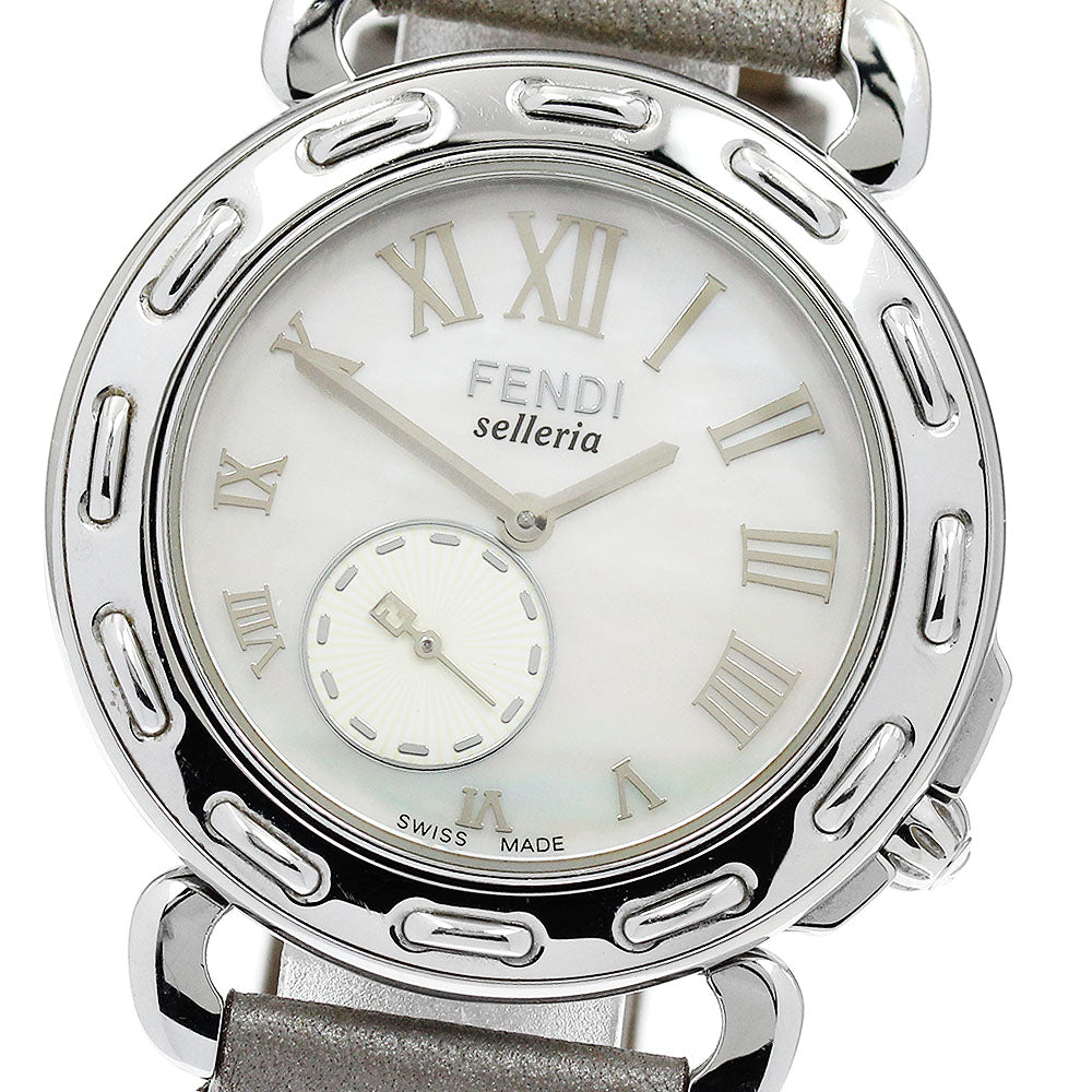 FENDI Celeria 8100M Small seconds White shell Dial Quartz Men's Watch_872738
