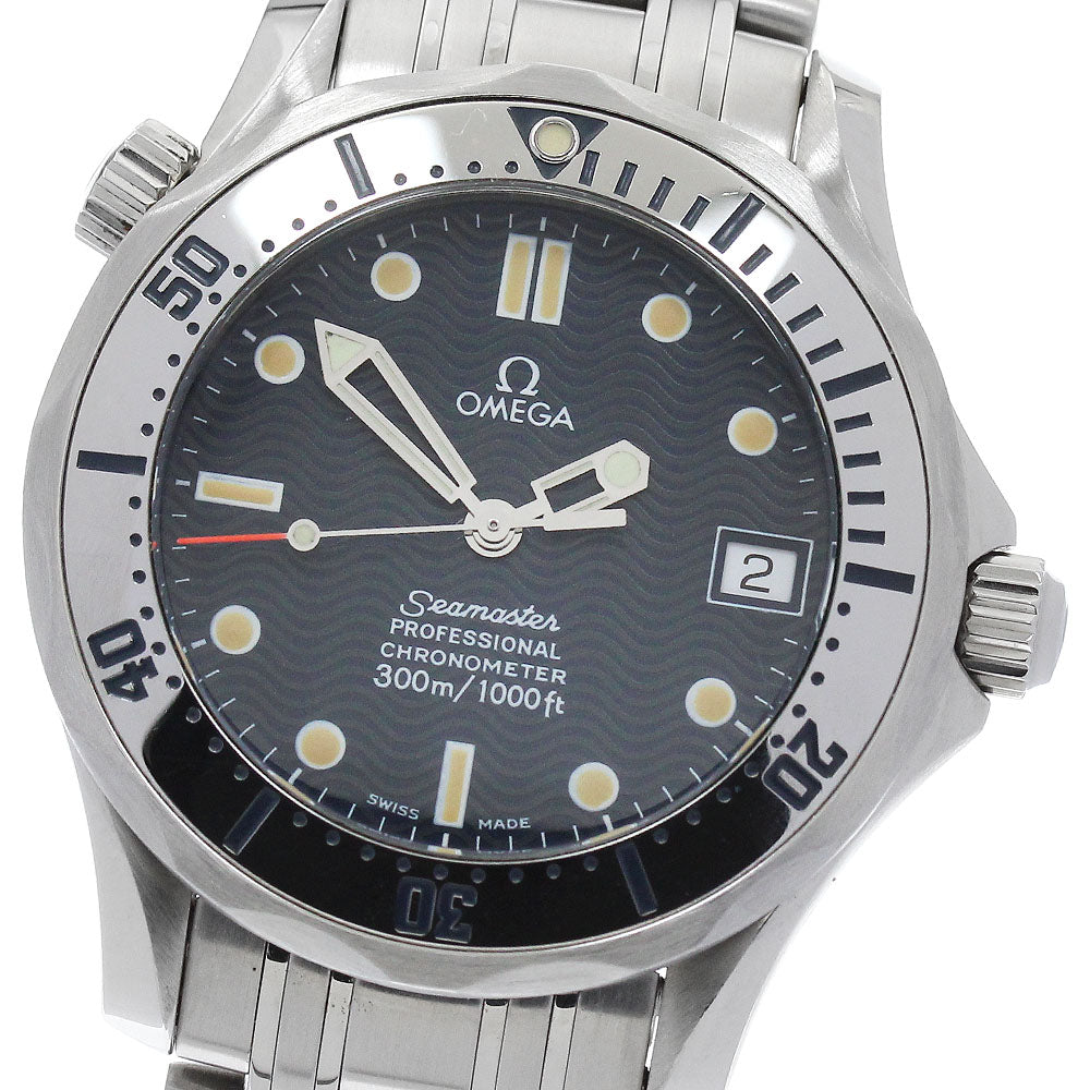 OMEGA Seamaster300 2552.80 Date Navy Dial Automatic Boy's Watch_872743
