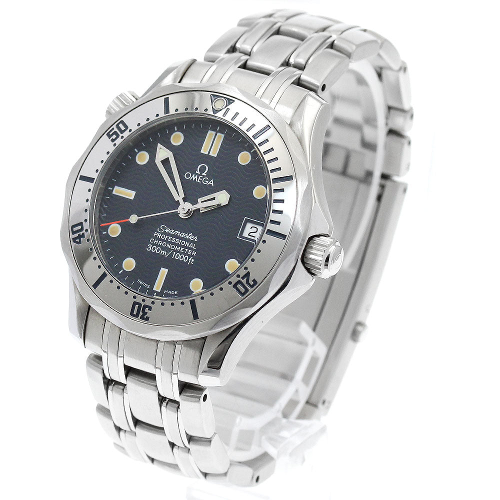OMEGA Seamaster300 2552.80 Date Navy Dial Automatic Boy's Watch_872743