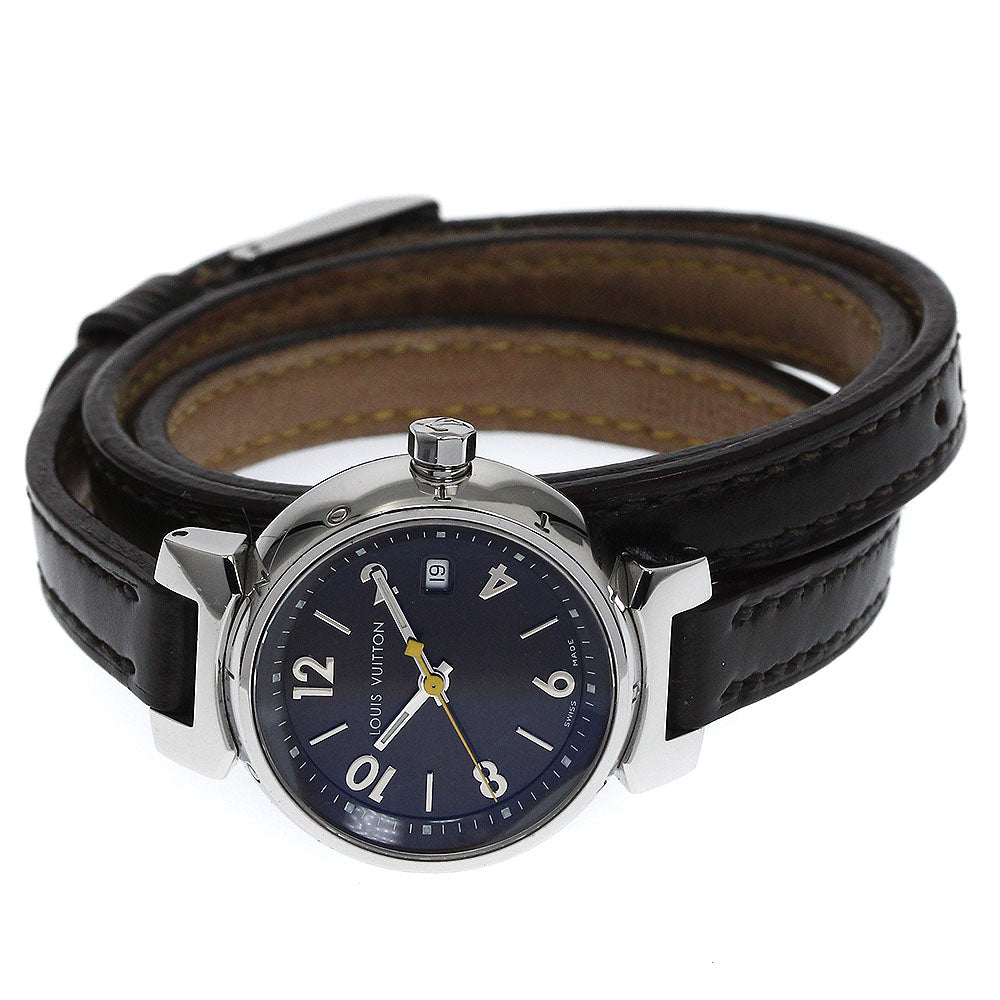 LOUIS VUITTON Tambour Q1211 Date Brown Dial Quartz Ladies Watch_872744