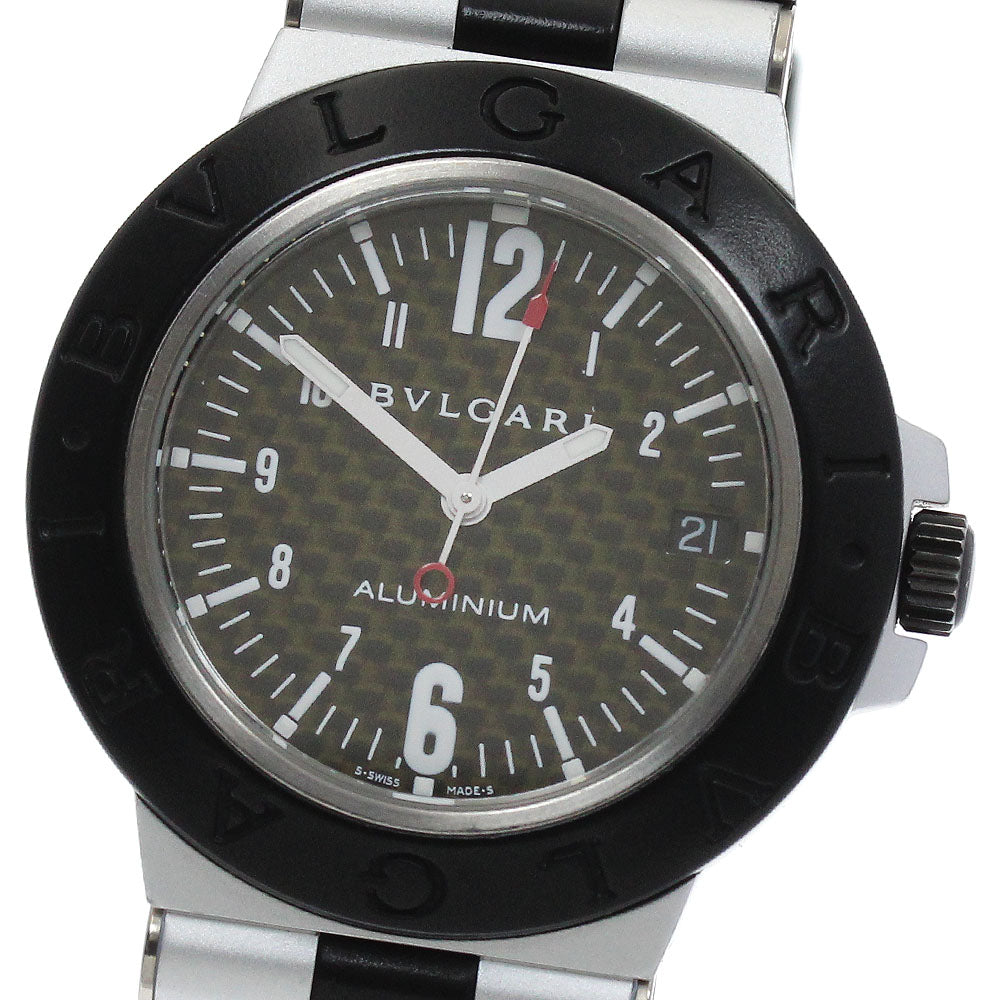 BVLGARI aluminum AL38TA Date black Dial Automatic Men's Watch_872752