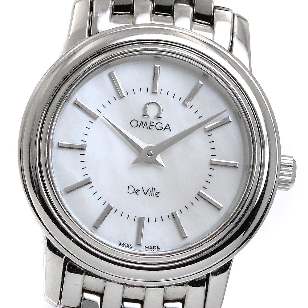 OMEGA De Ville Prestige 4570.72 White shell Dial Quartz Ladies Watch_872777