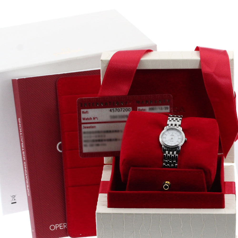 OMEGA De Ville Prestige 4570.72 White shell Dial Quartz Ladies Watch_872777