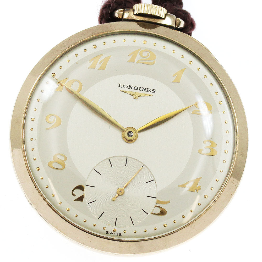 LONGINES Cal.17L Small Second beige Dial Hand Winding Men's Pocket watch_872782