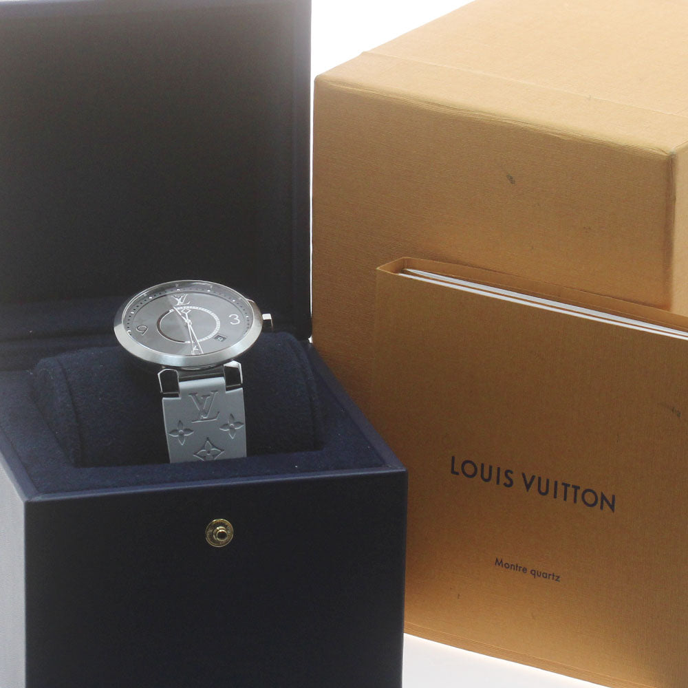 LOUIS VUITTON Tambour Slim Eclipse Q1DM0 Silver Dial Quartz Men's Watch_872801