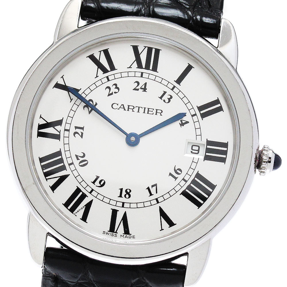 CARTIER Ronde Solo W6700255 Date Silver Dial Quartz Men's Watch_872817