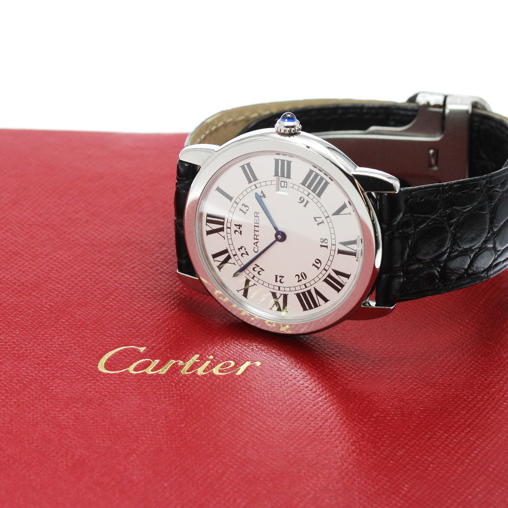 CARTIER Ronde Solo W6700255 Date Silver Dial Quartz Men's Watch_872817
