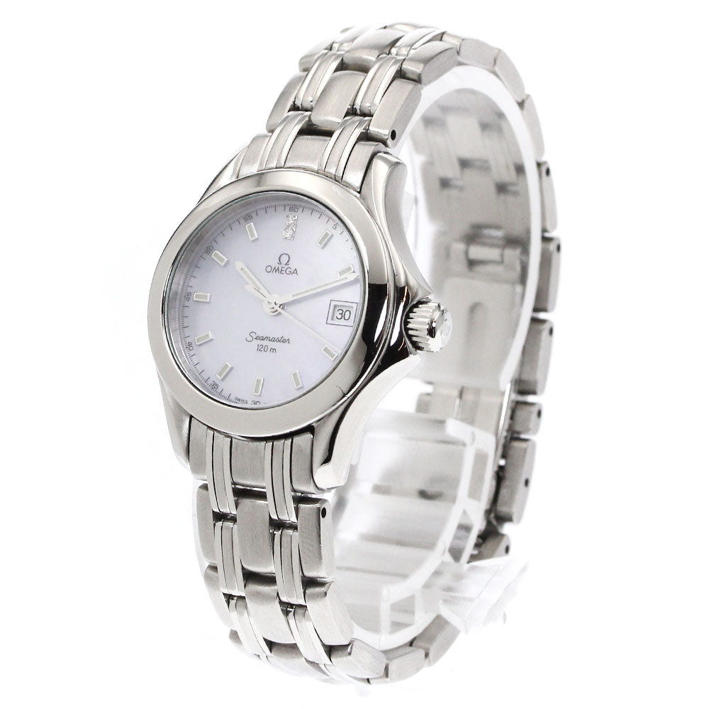 OMEGA Seamaster120M 2581.64 2P diamond shell Dial Quartz Ladies Watch_872823