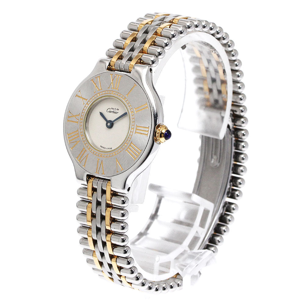 CARTIER Must21 W10052F4 beige Dial Quartz Men's Watch_872835