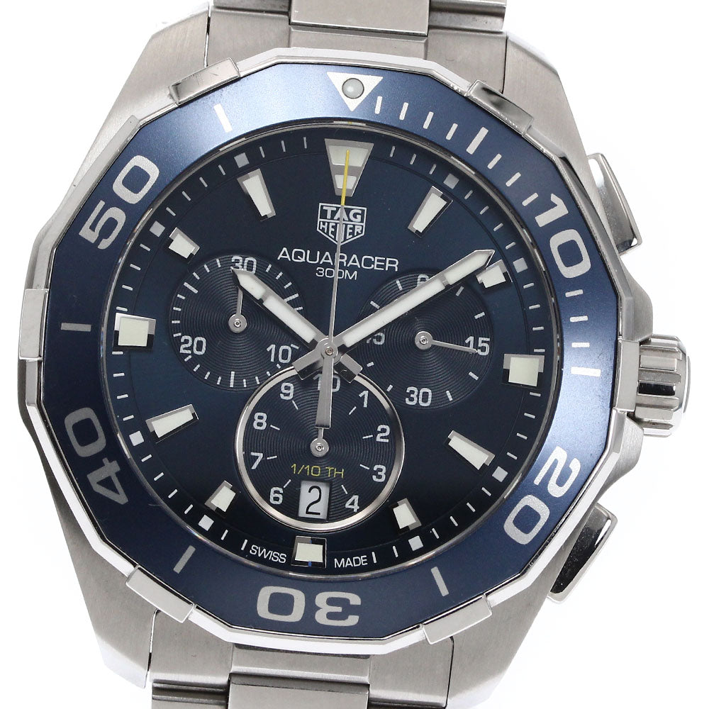 TAG HEUER Aquaracer CAY111B Chronograph Date Blue Dial Quartz Men's _872904