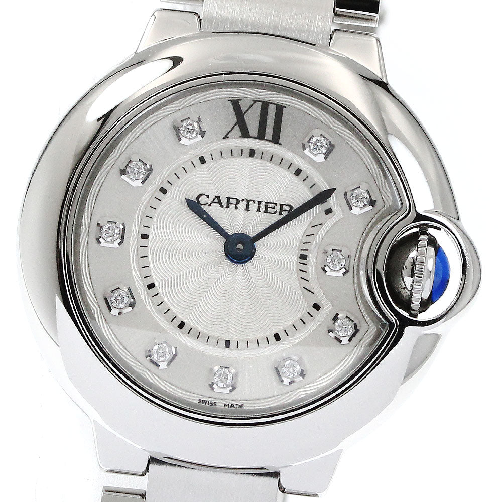 CARTIER Baron blue SM WE902073 11P diamond Quartz Ladies Watch_872934