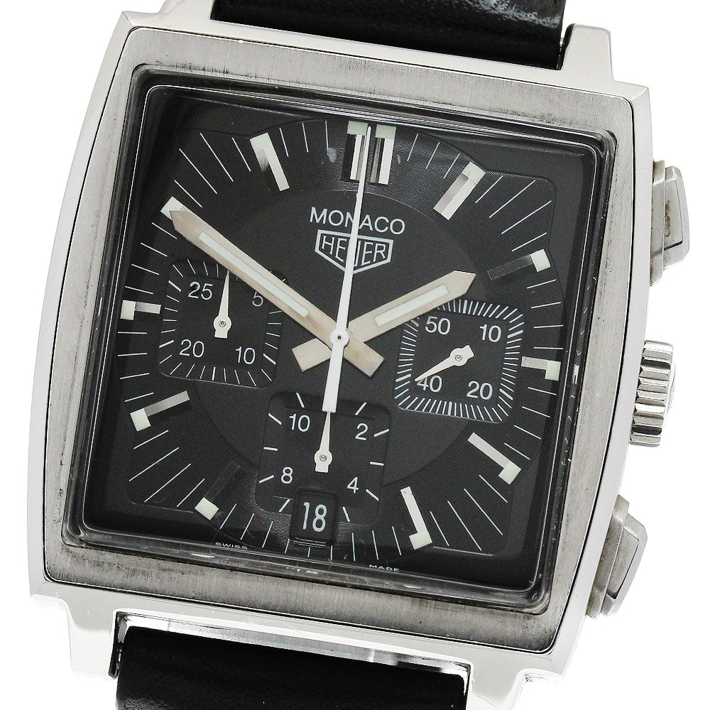 TAG HEUER Monaco CS2111 Chronograph black Dial Automatic Men's Watch_872946