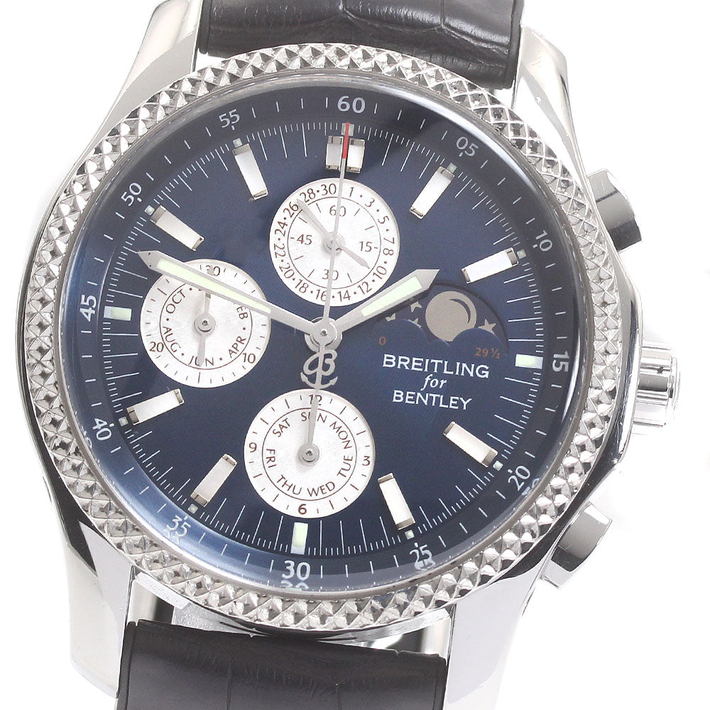 BREITLING Bentley Mark VI Complications 19 P19362 Chronograph Triple calendar Moon phase Navy Dial Automatic Men's Watch_872948